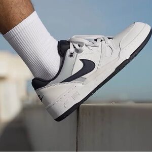 Nike Full Force Low Men's Sneaker in the White, Black, and Pewter